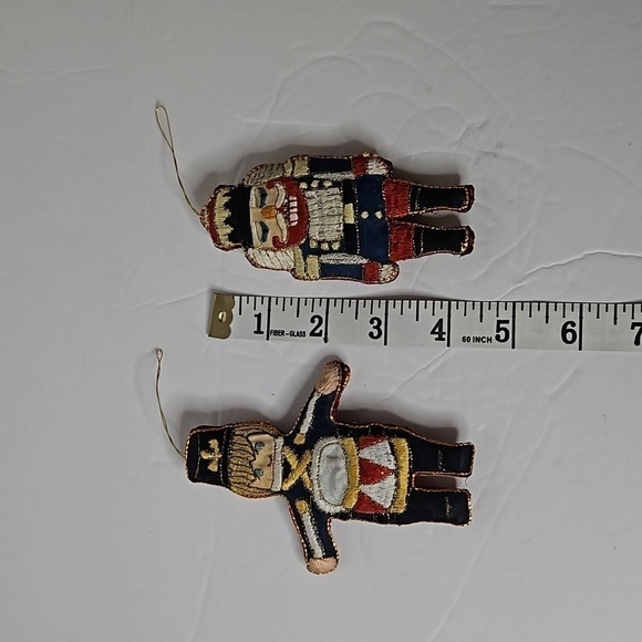 Needlepoint Lot of 2, 1 Nutcracker and 1 Drummer Boy Ornaments , Pre-owned - Picture 6 of 6